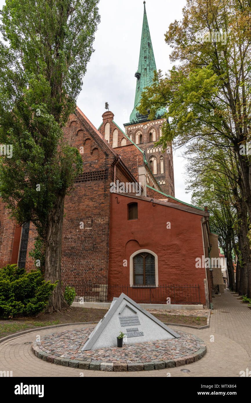 Church in Riga Old Town, Latvia Stock Photo