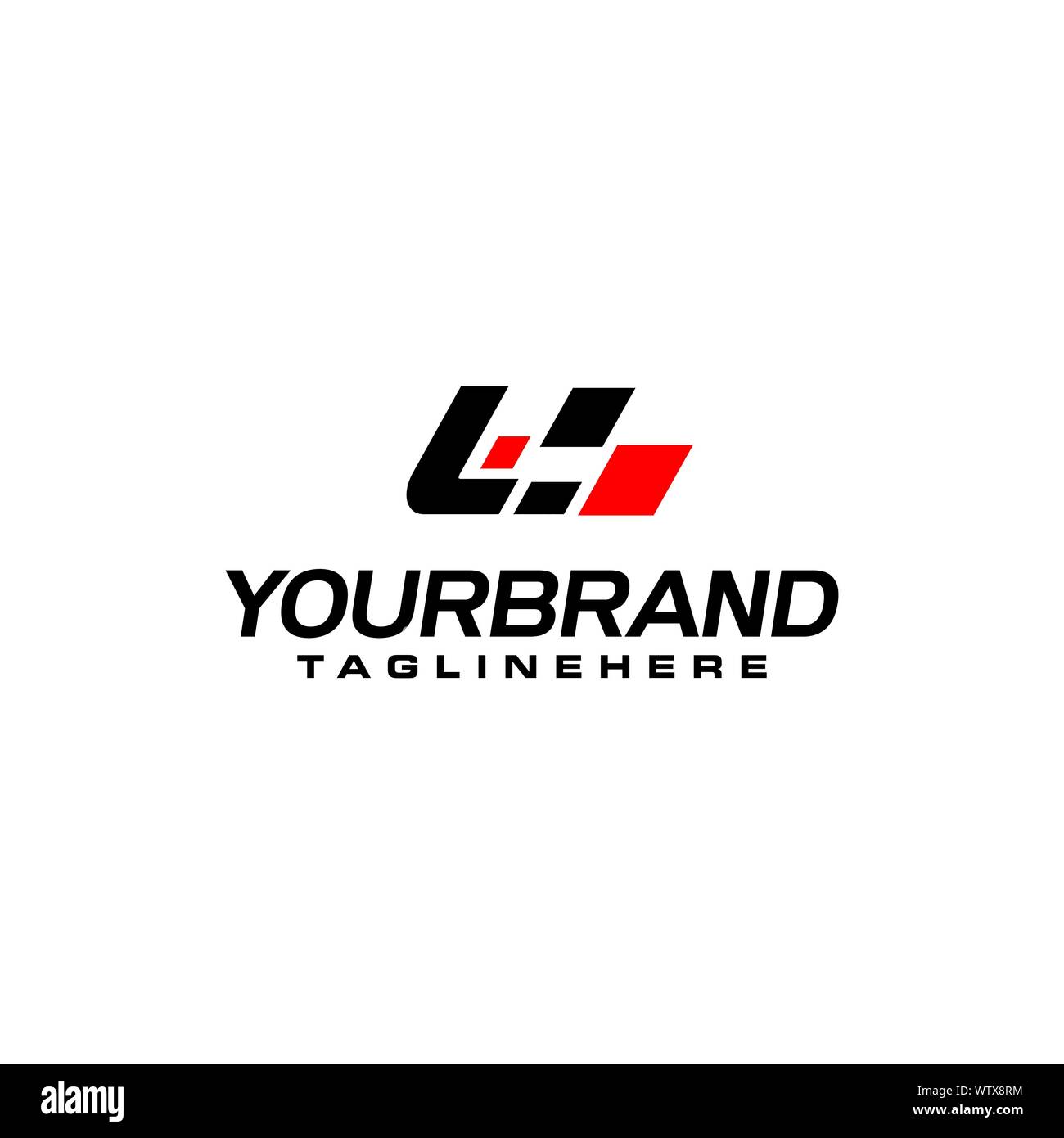 Auto speed letter L with race element logo template vector Stock Vector ...