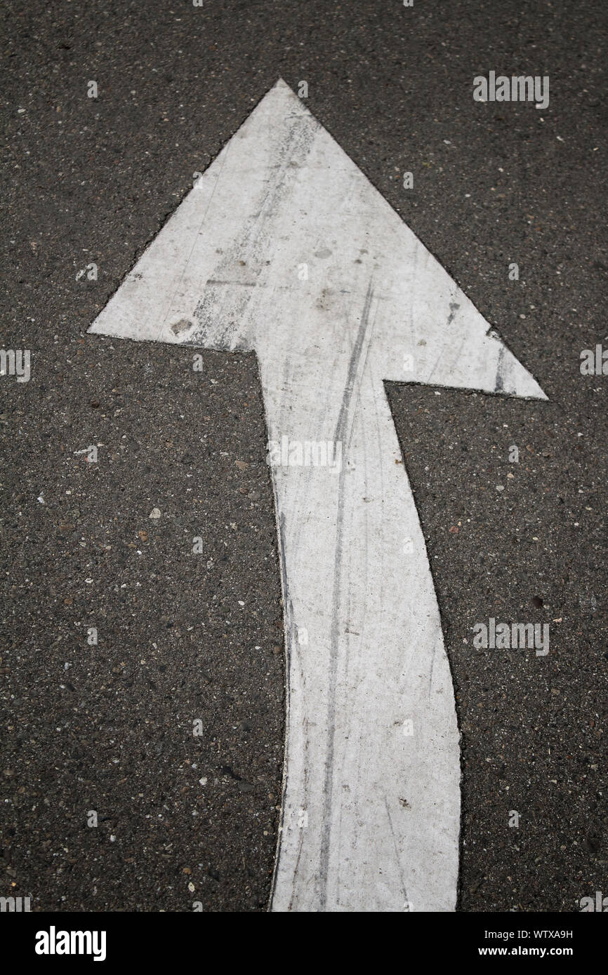 Road marking on the street. Road marking for pedestrians Stock Photo