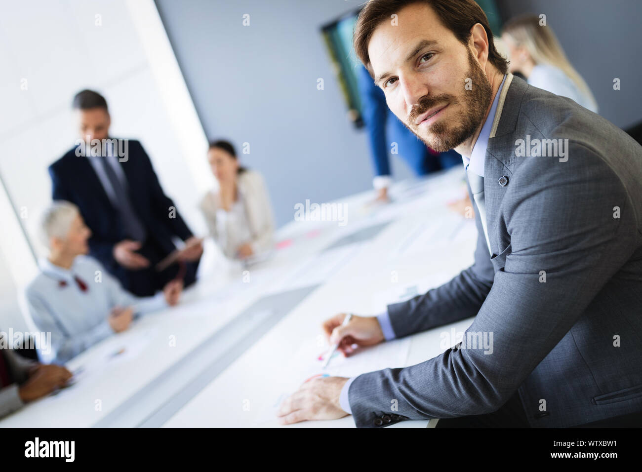 Meeting Corporate Success Business Brainstorming Teamwork Concept Stock ...