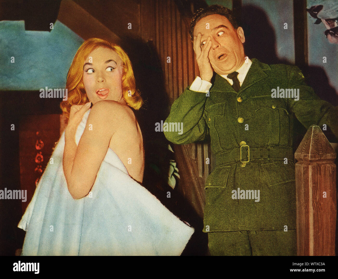 Nearly a Nasty Accident, UK, 1961, Regie: Don Chaffey, Darsteller: Jimmy Edwards, Kenneth Connor, Shirley Eaton Stock Photo