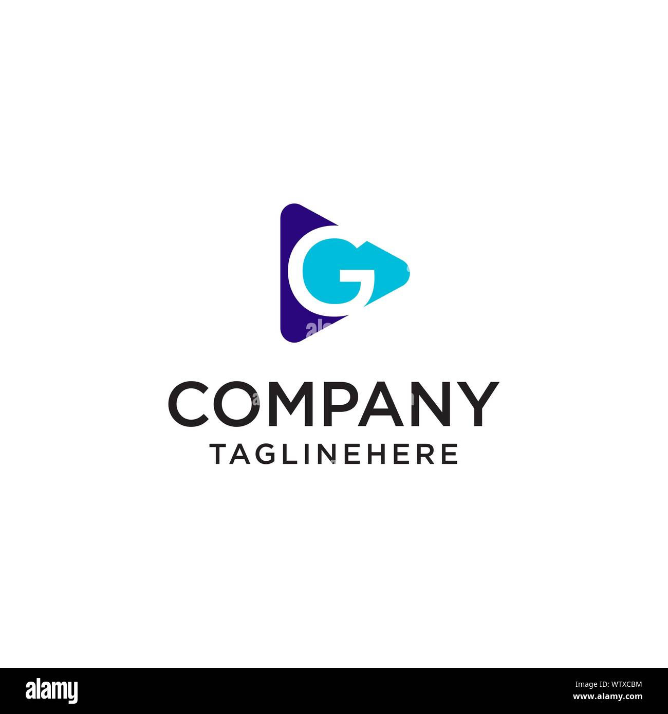 Play Media letter G logo design concept template Stock Vector Image ...