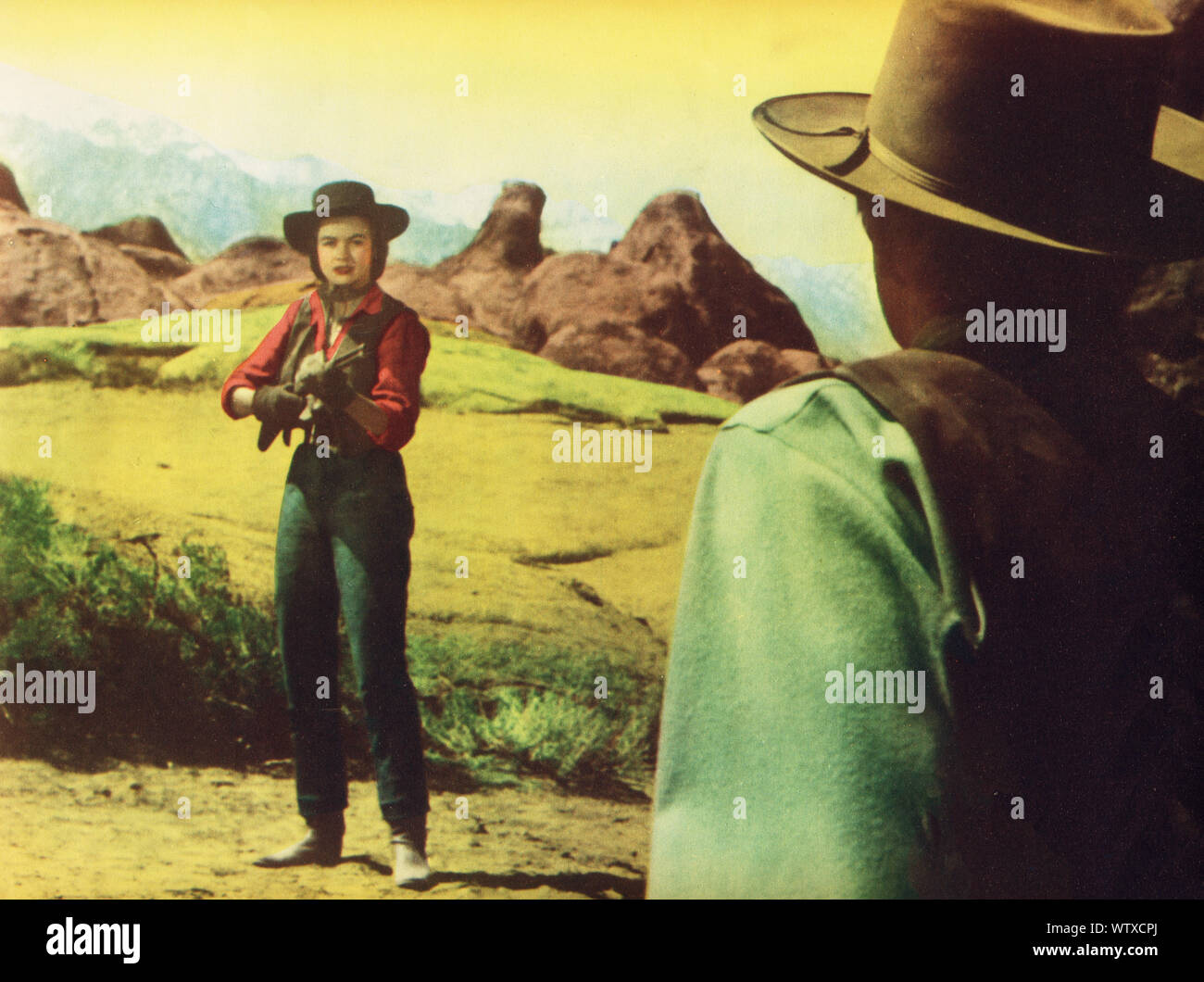The Nevadan aka der Nevada-Mann, USA, 1950, Regie: Gordon Douglas, Darsteller: Randolph Scott, Dorothy Malone, Forrest Tucker Stock Photo