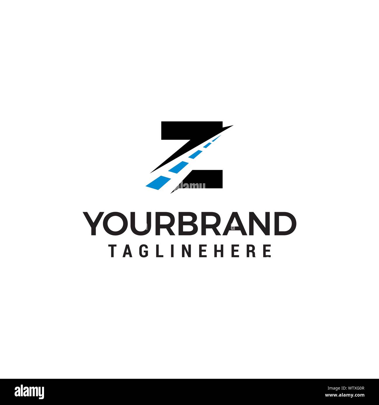 Z letter road way logo creative design template Stock Vector Image ...