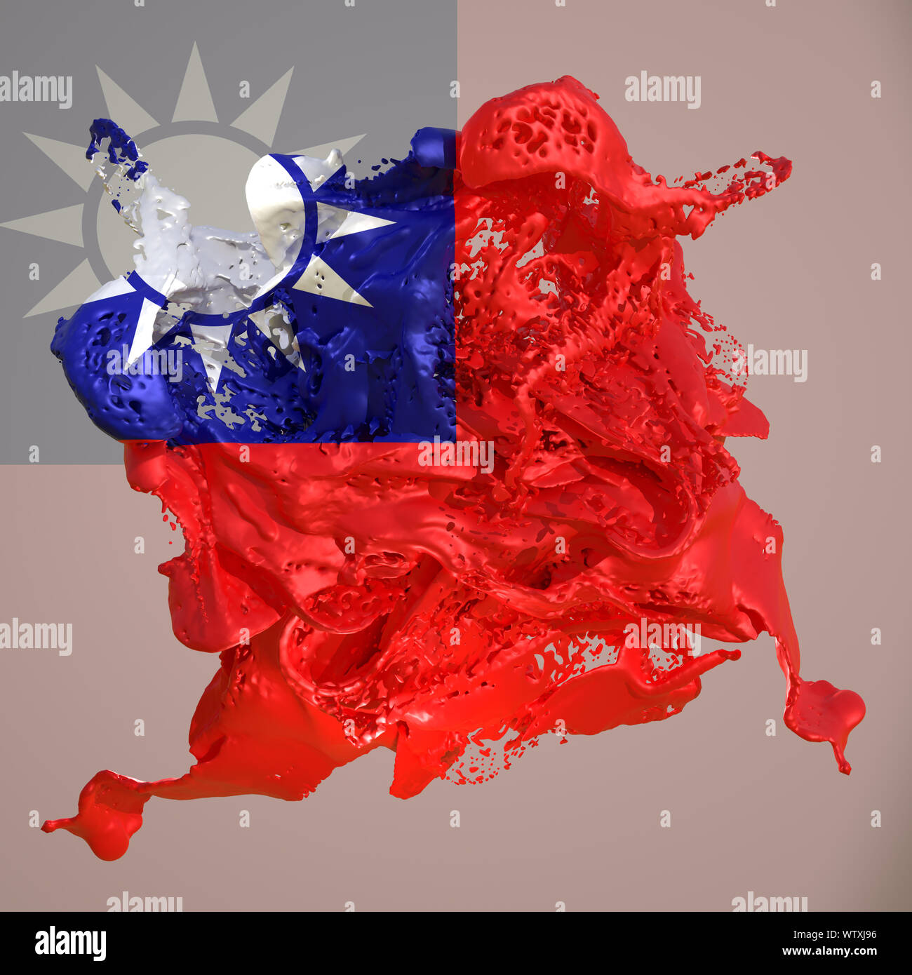Wavy flag of taiwan hi-res stock photography and images - Alamy