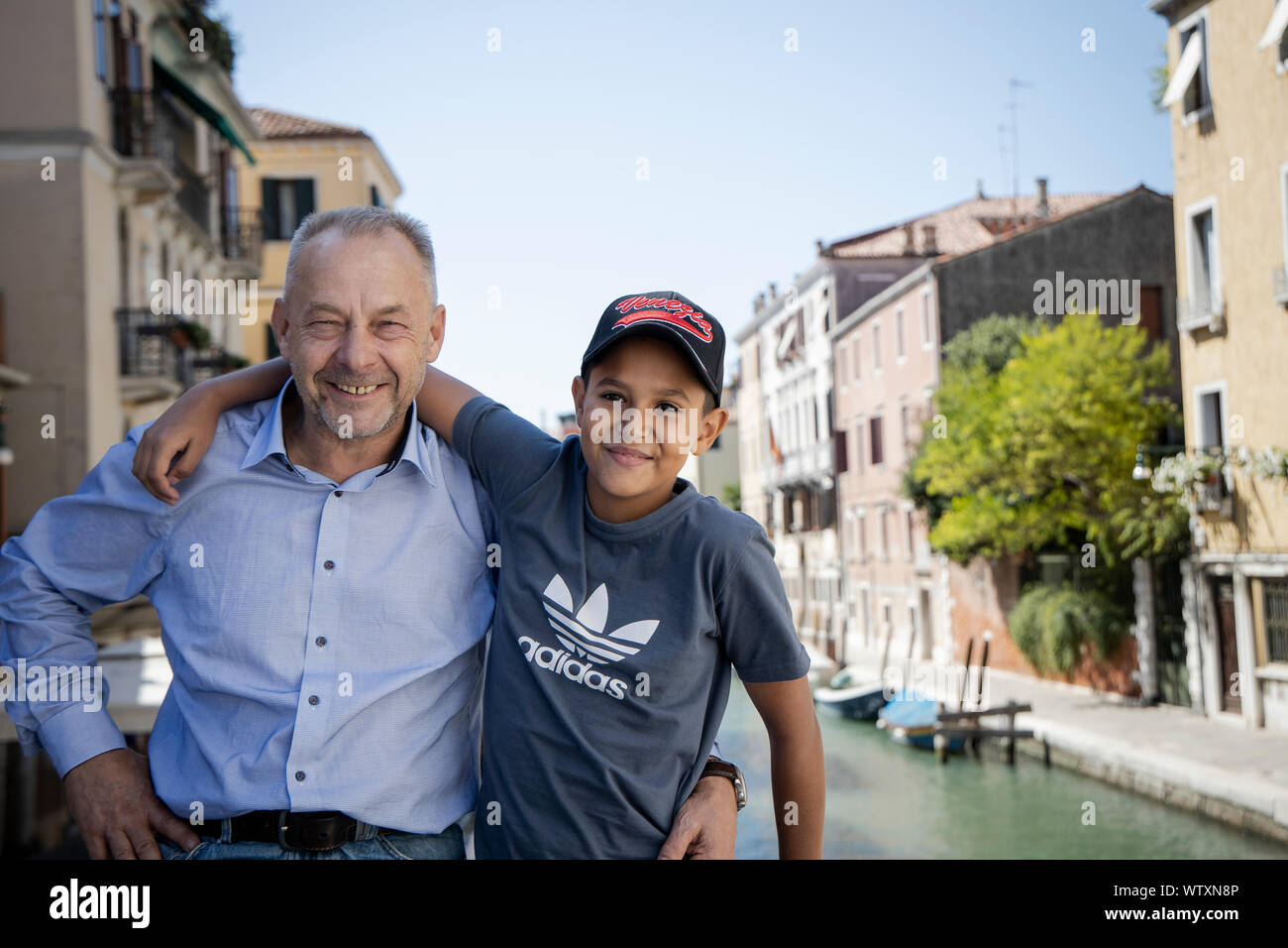 Petr Kotlar, right, actor of The Painted Bird film, and director of the  film Vaclav Marhoul, left, pose for the photographer during the 76th Venice  Fi Stock Photo - Alamy