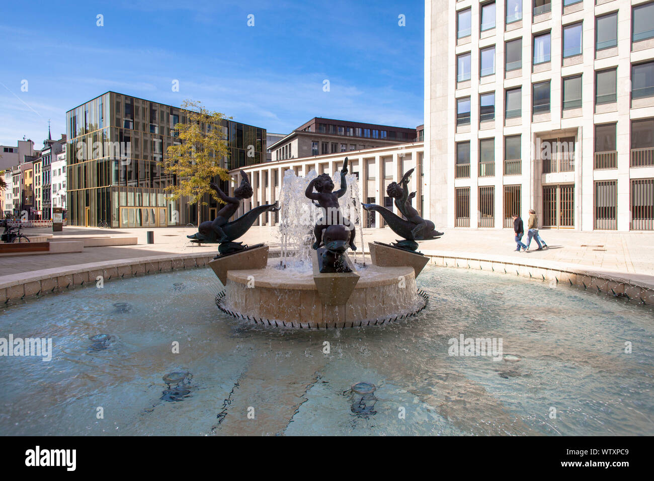 the Gerling Quartier, the former headquarters of the Gerling insurance group was converted into an exclusive residential and office complex, Cologne, Stock Photo