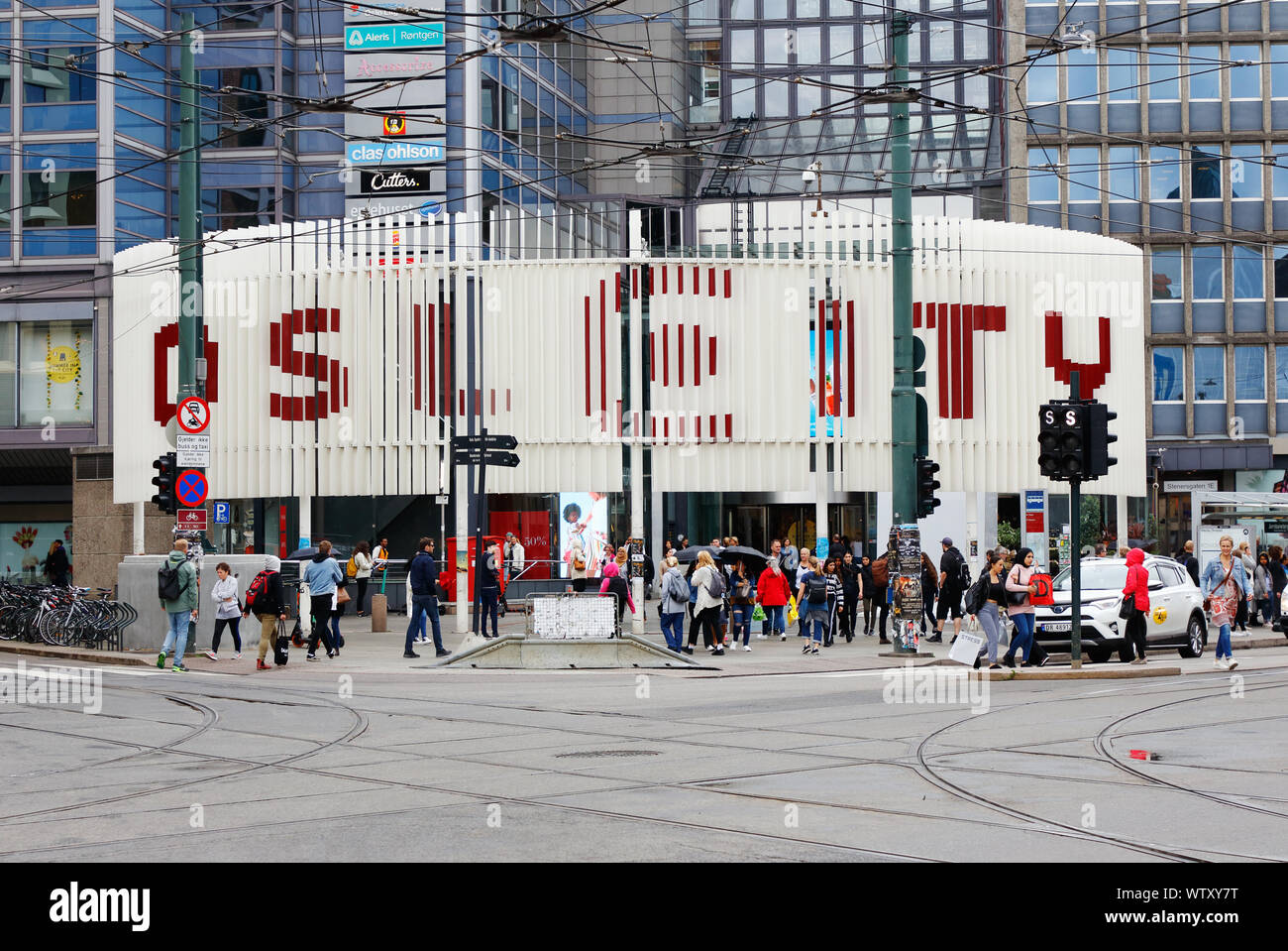 Oslo, Norway - June 20, 2019: The main entrance to the Oslo City shopping mall. Stock Photo