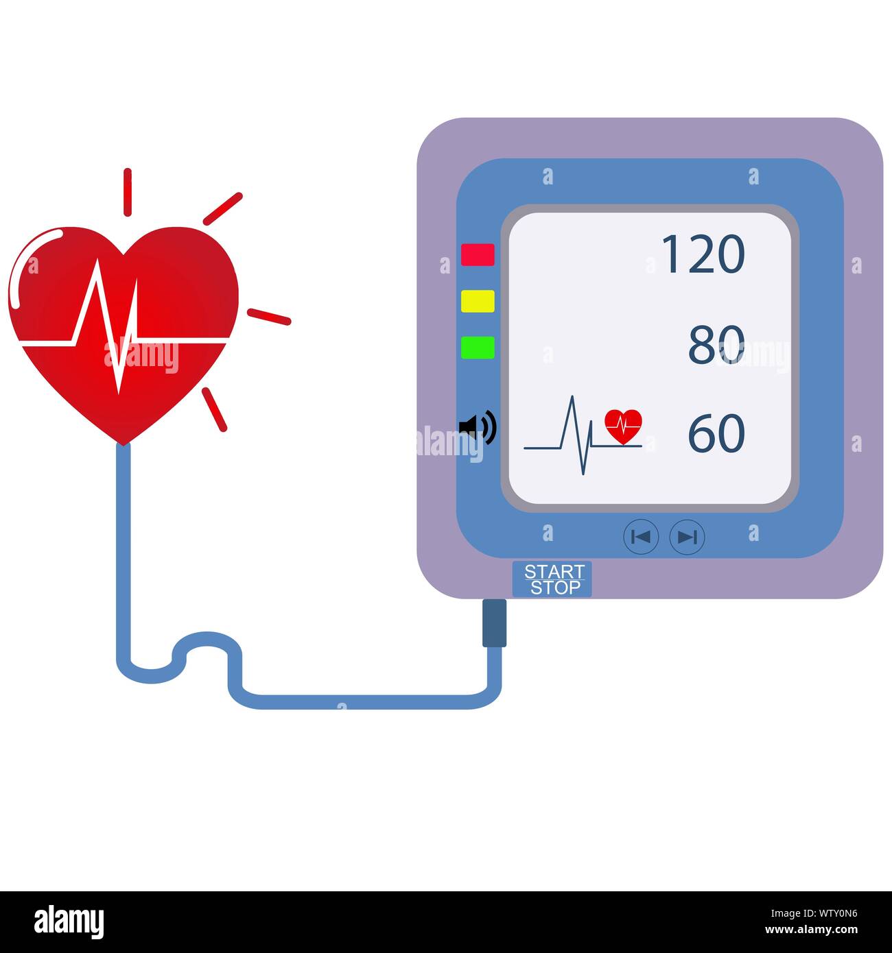 Digital device Medical equipment for measuring pressure, Diagnose hypertension, heart, vector