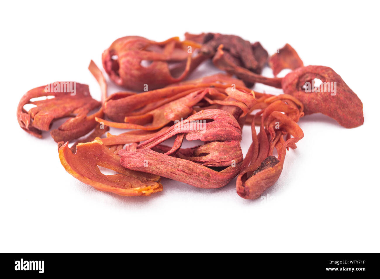 Nutmeg Flowers Or Mace Or Javitri Macro Shot On White Background Or Garam Masala Stock Photo Alamy
