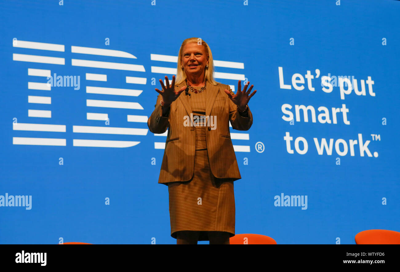 Frankfurt Germany 26th Mar 17 Ginni Rometty The Chairman President And Ceo Of American Technology Company