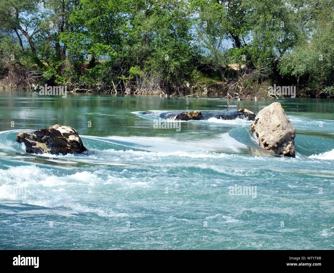 Scenic View Of River At Manavgat Stock Photo