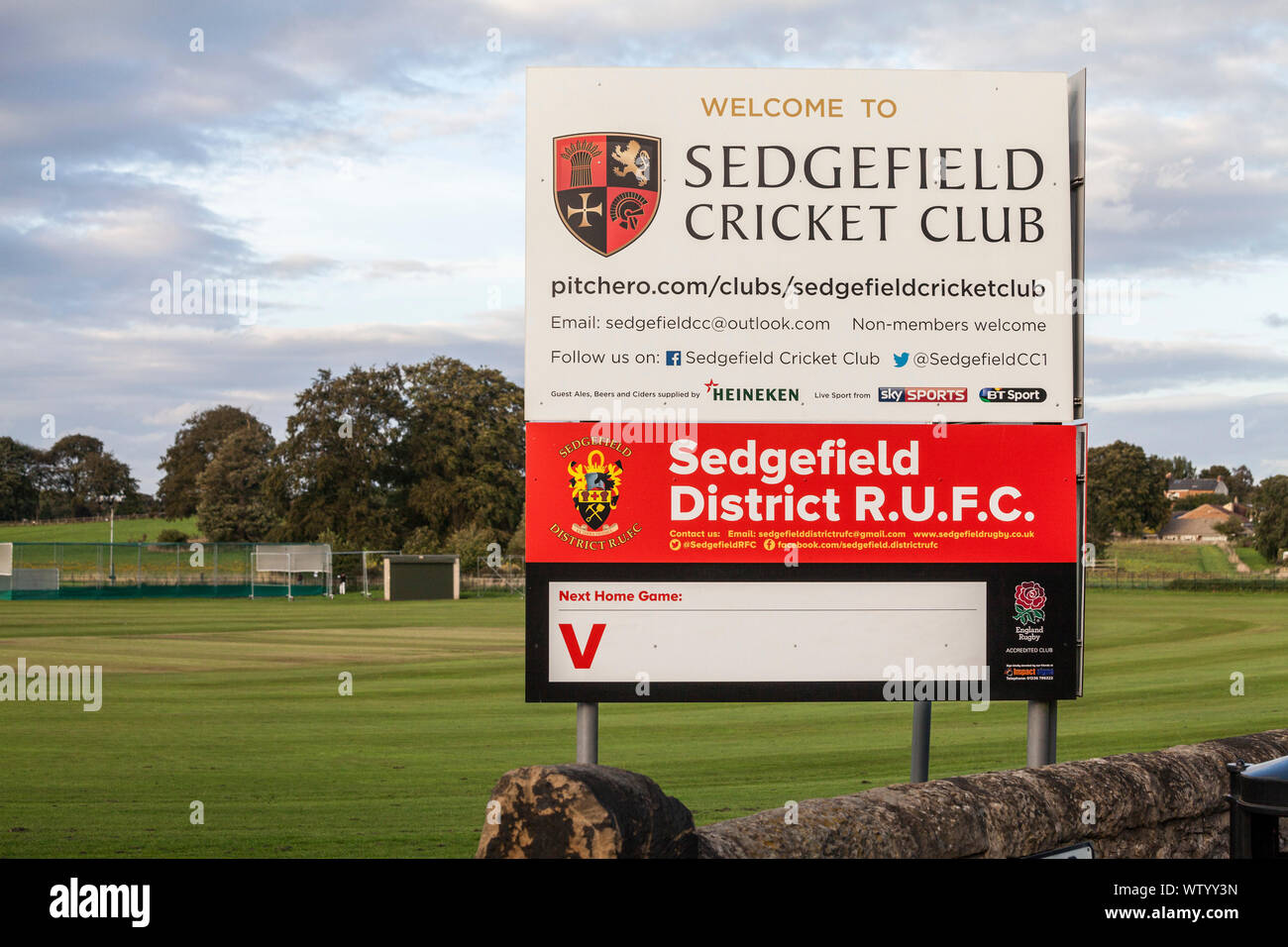 Sedgefield  Cricket Club, Sedgefied, Stockton on Tees, England, UK Stock Photo