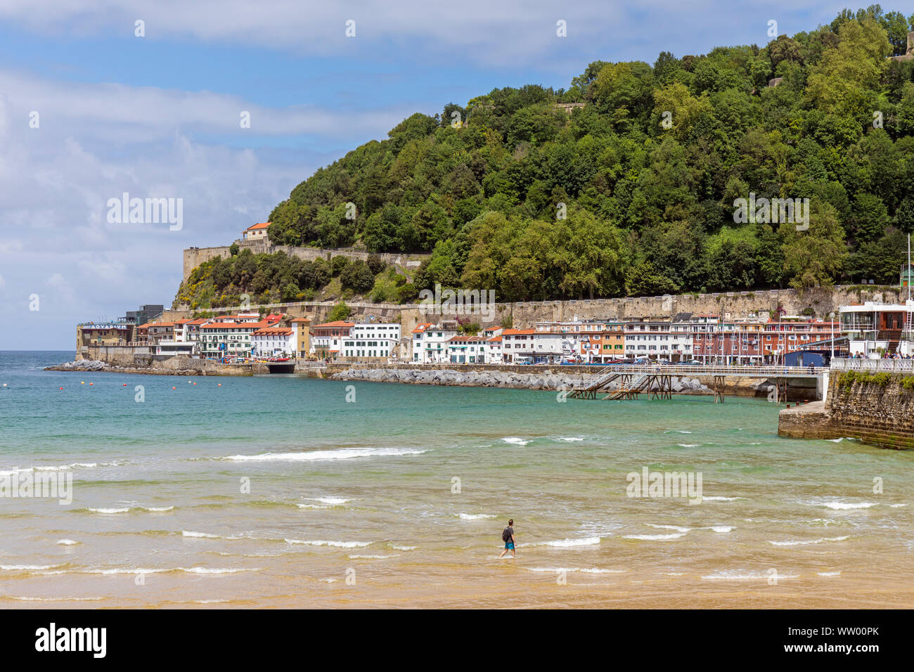 La Concha beach, San Sebastian, Gipuzkoa Province, Basque Country, Spain. Stock Photo