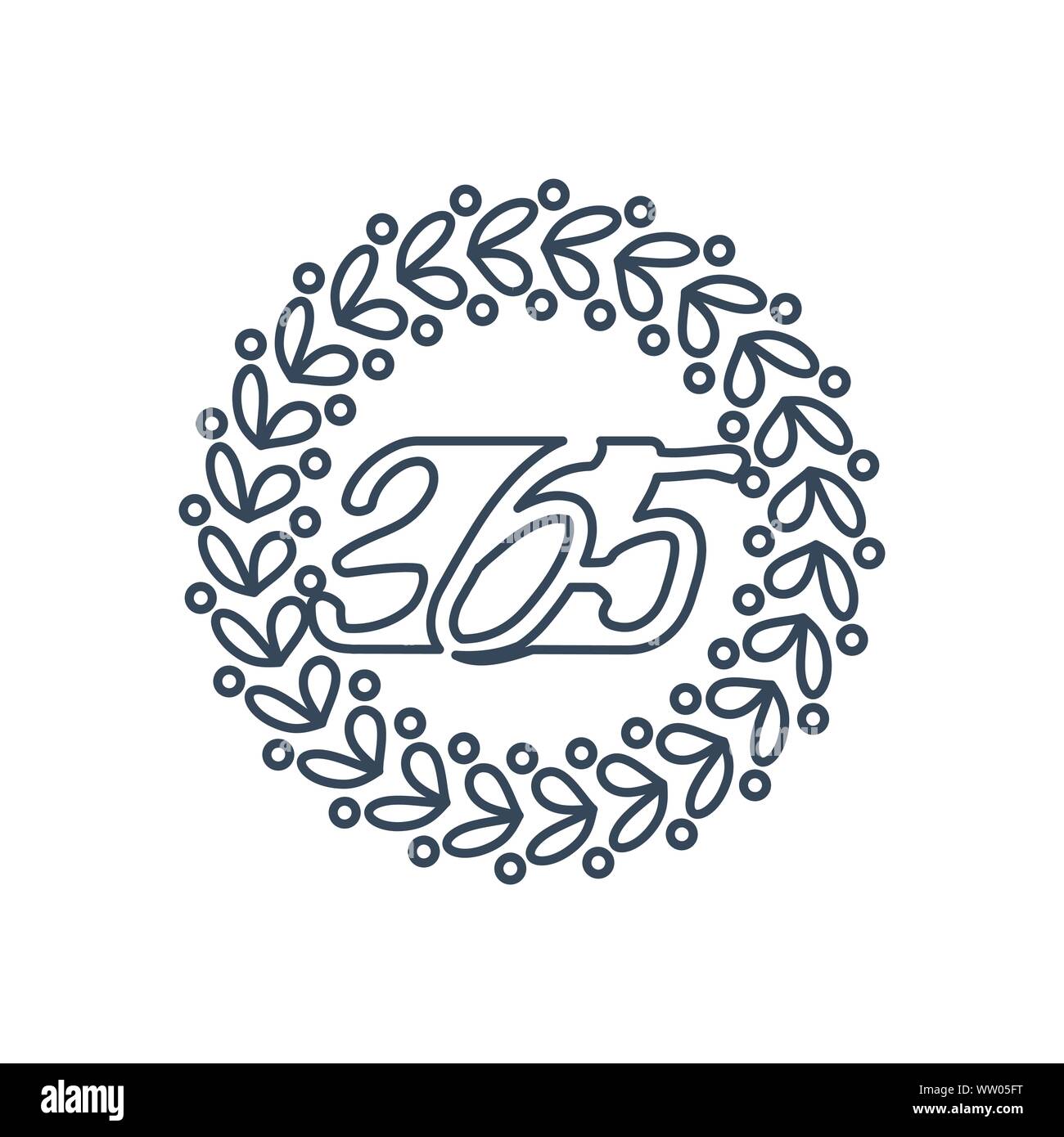 leaf rotation 365 infinity logo icon design illustration outline Stock ...