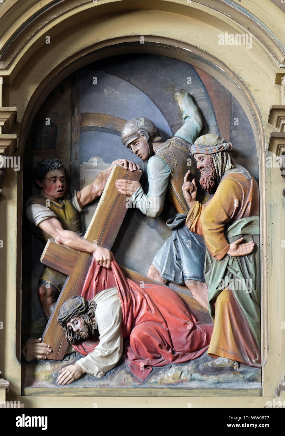 7th Stations of the Cross, Jesus falls the second time, Saint John the