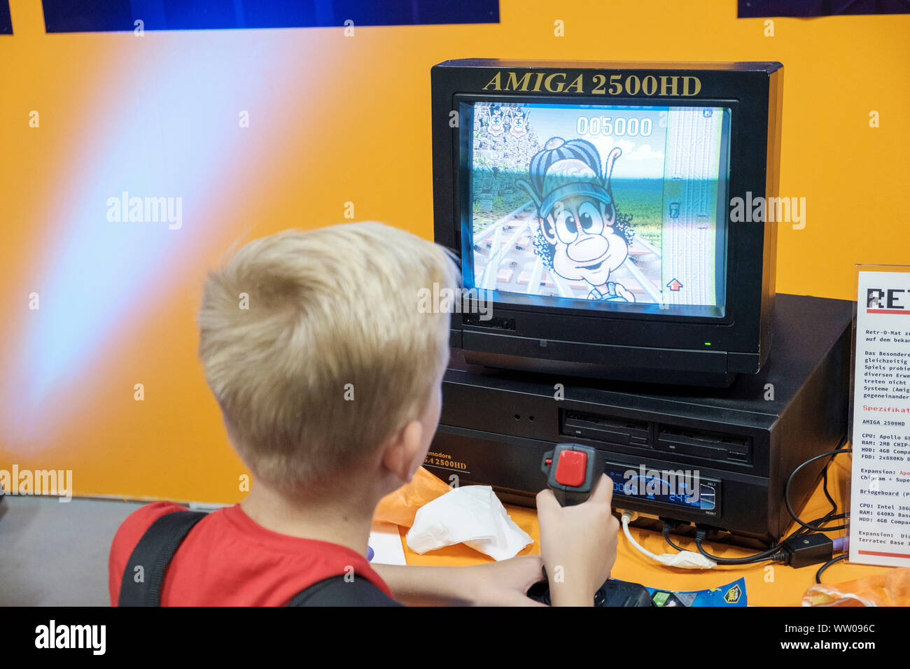 Classic Computer Game Hugo On Old Monitor In The Retro Area At