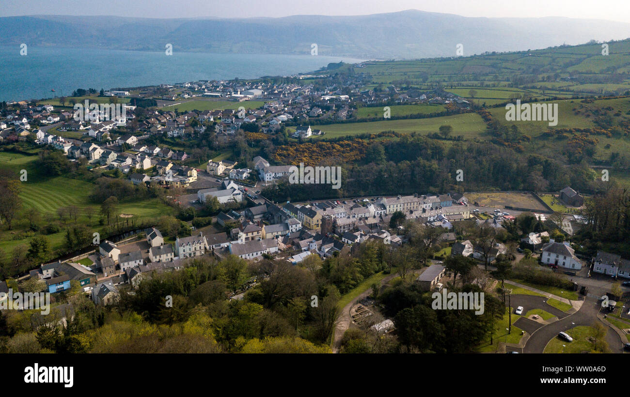 Cushendall, formerly known as Newtown Glens, is a village and townland in County Antrim, Northern Ireland. Stock Photo