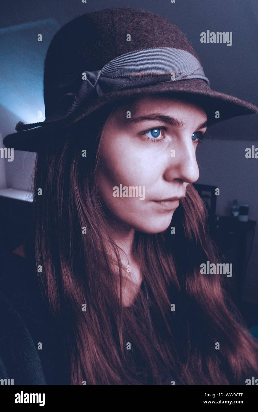 Beautiful woman hat hi-res stock photography and images - Alamy