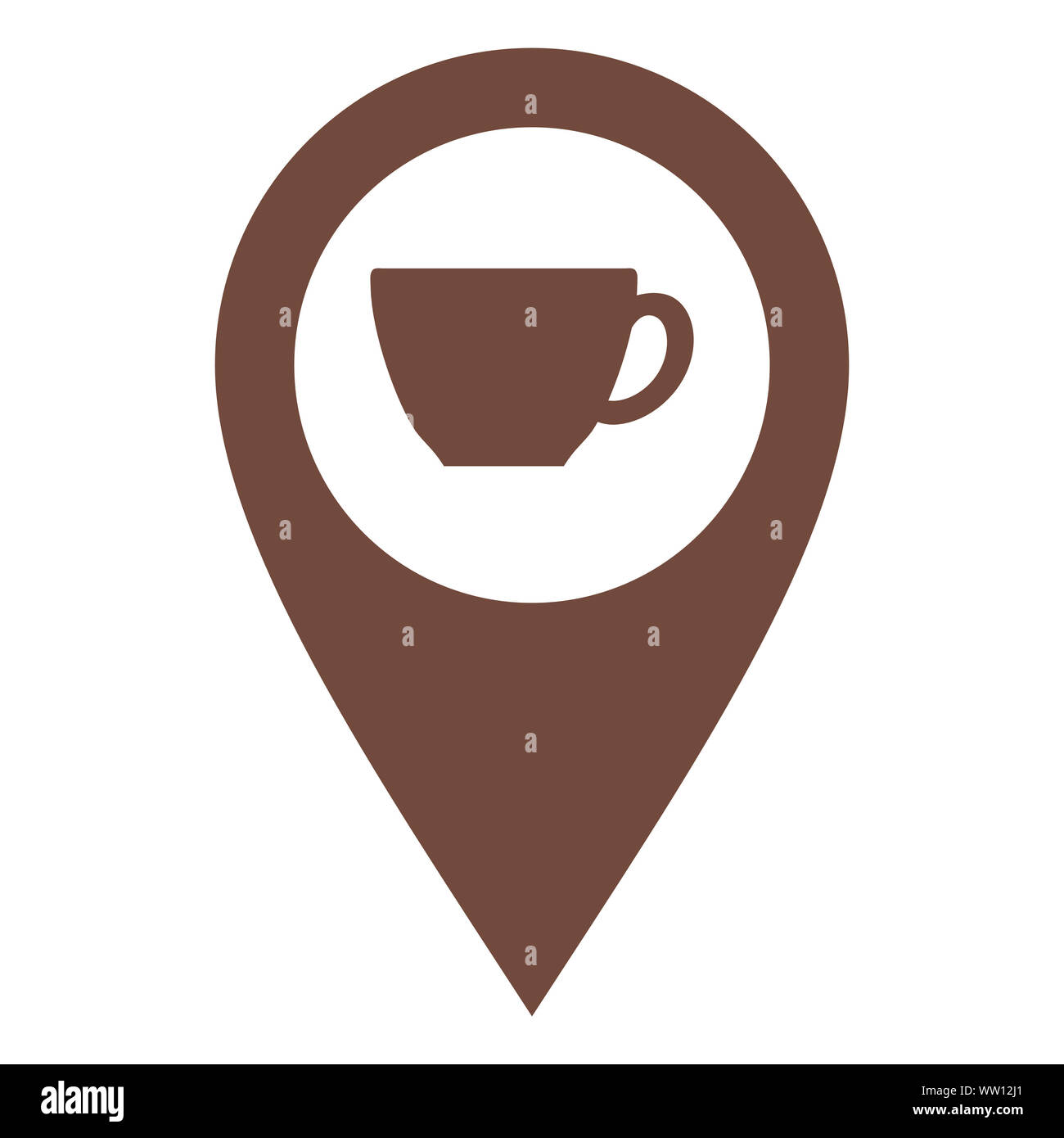 Map pin pointer coffee cup hi-res stock photography and images - Alamy