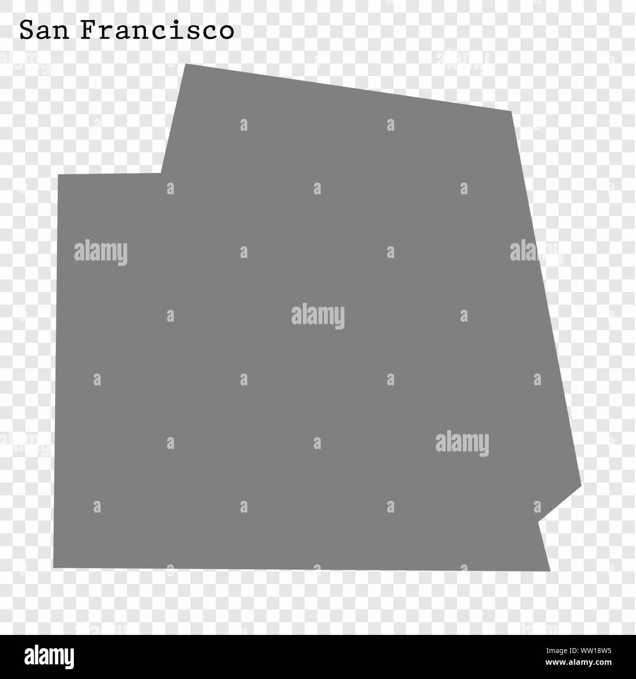 High quality Map San Francisco City. vector illustration Stock Vector