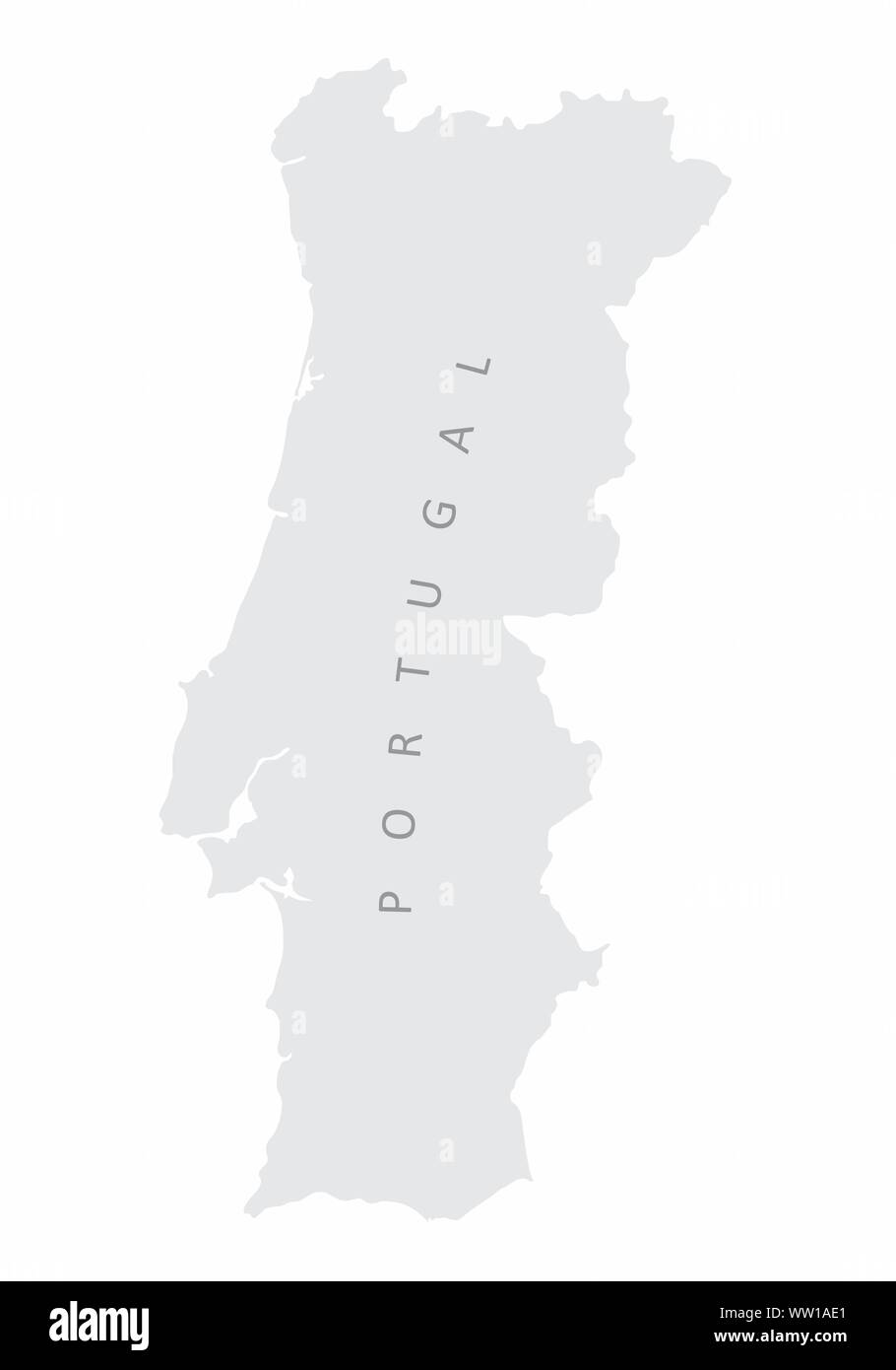 Algarve Portugal Map In Grey Royalty Free SVG, Cliparts, Vectors