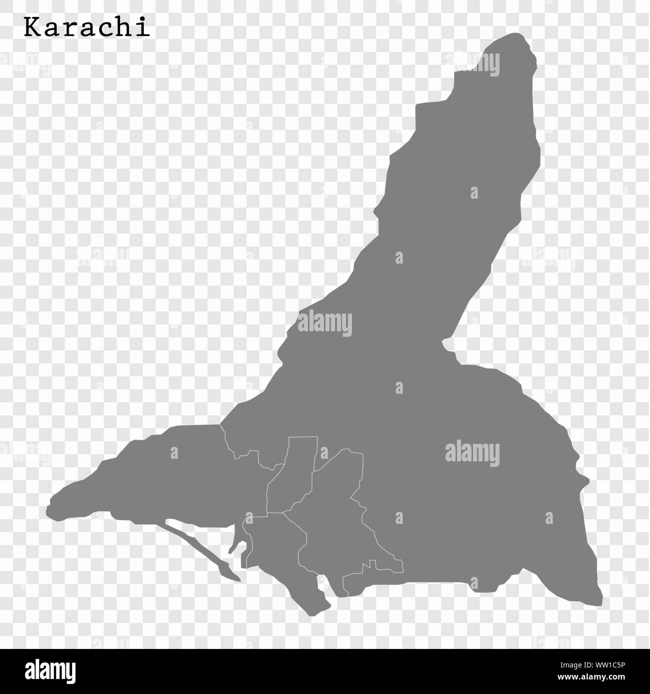 High quality Map Karachi City. vector illustration Stock Vector Image