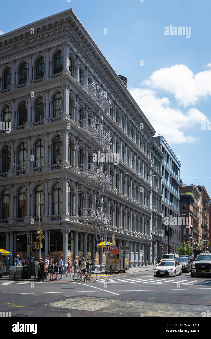 Haughwout Building Soho, view of the Haughwout Building, typical of 19th century cast iron architecture in the Soho area of New York City, USA Stock Photo
