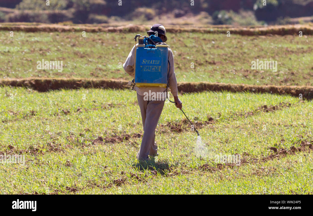 Insecticide sprayer outlet