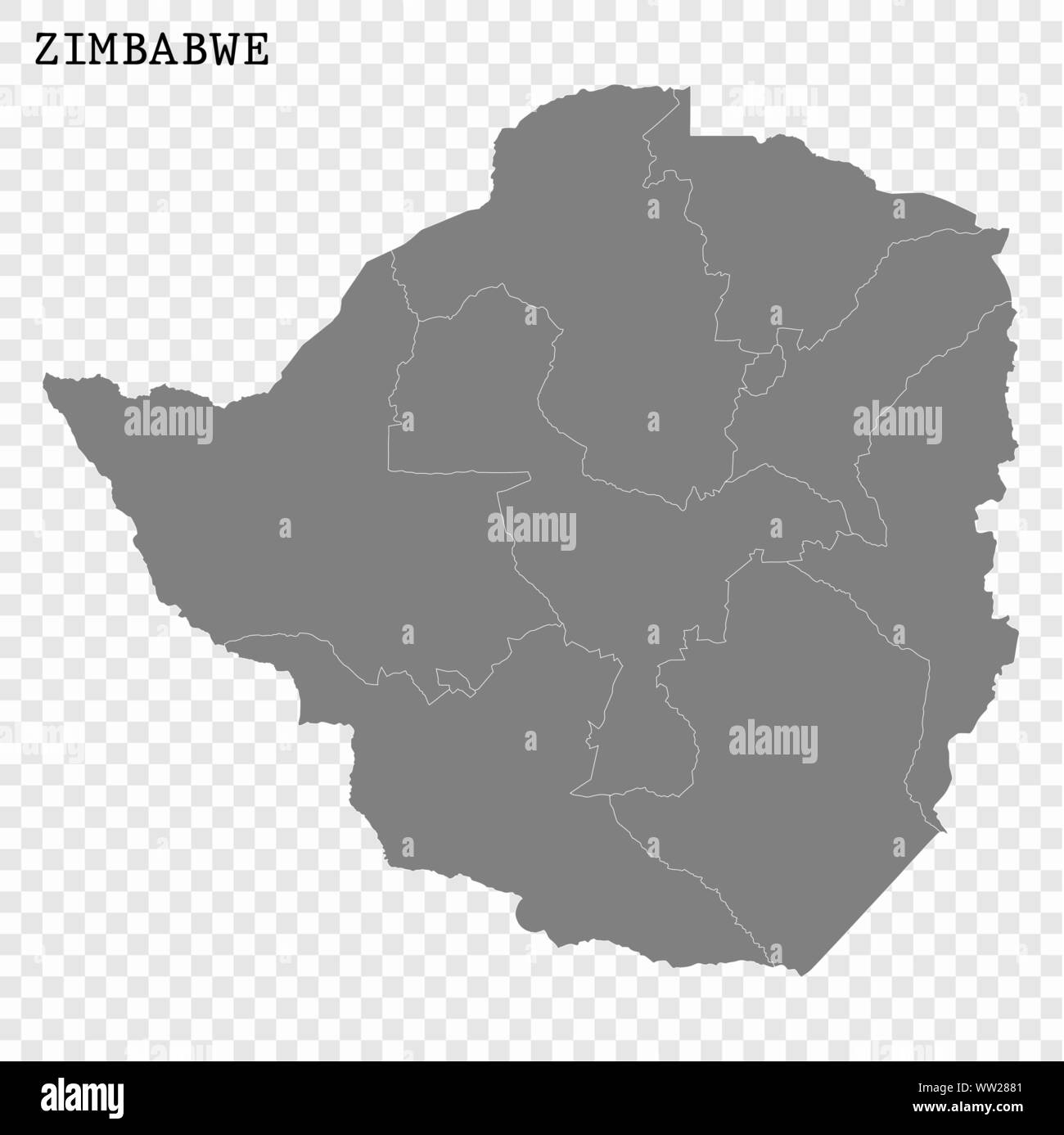 Zimbabwe map Black and White Stock Photos & Images - Alamy