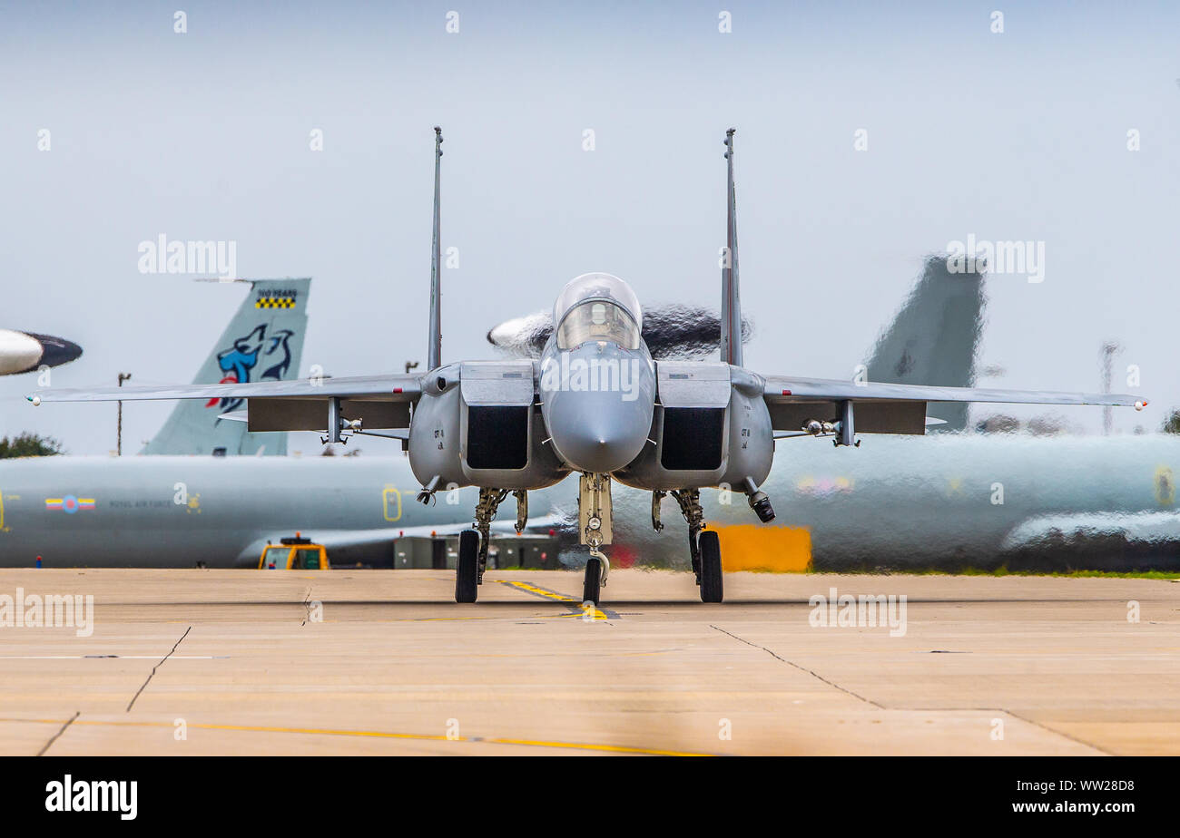 Exercise Cobra Warrior 2019 - Aircraft depart RAF Waddington, Lincolnshire, on exercise -  September 11th 2019 Stock Photo