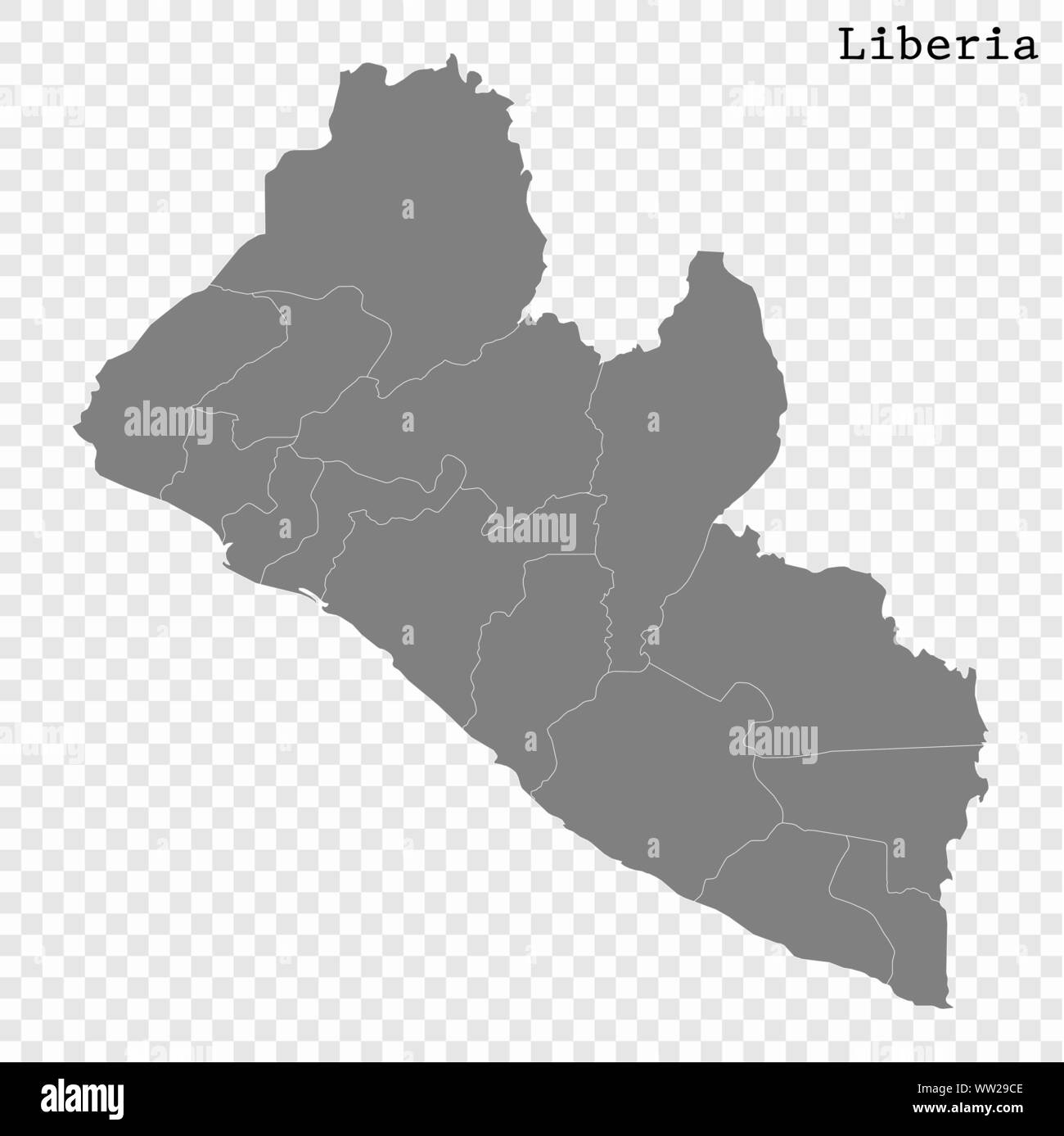 Map of liberia hi-res stock photography and images - Alamy