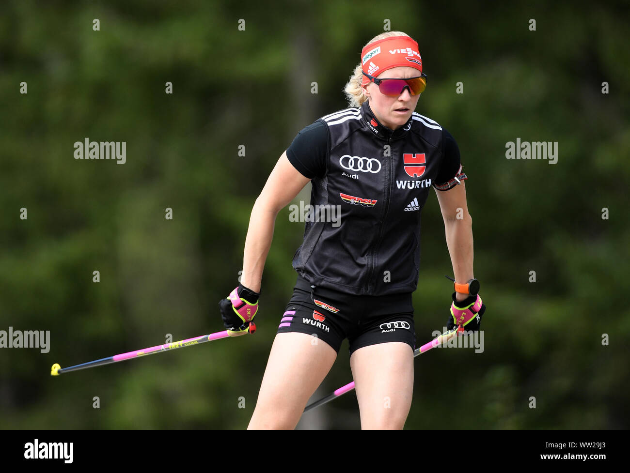 Ruhpolding, Germany. 12th Sep, 2019. Biathlon athlete Franziska ...