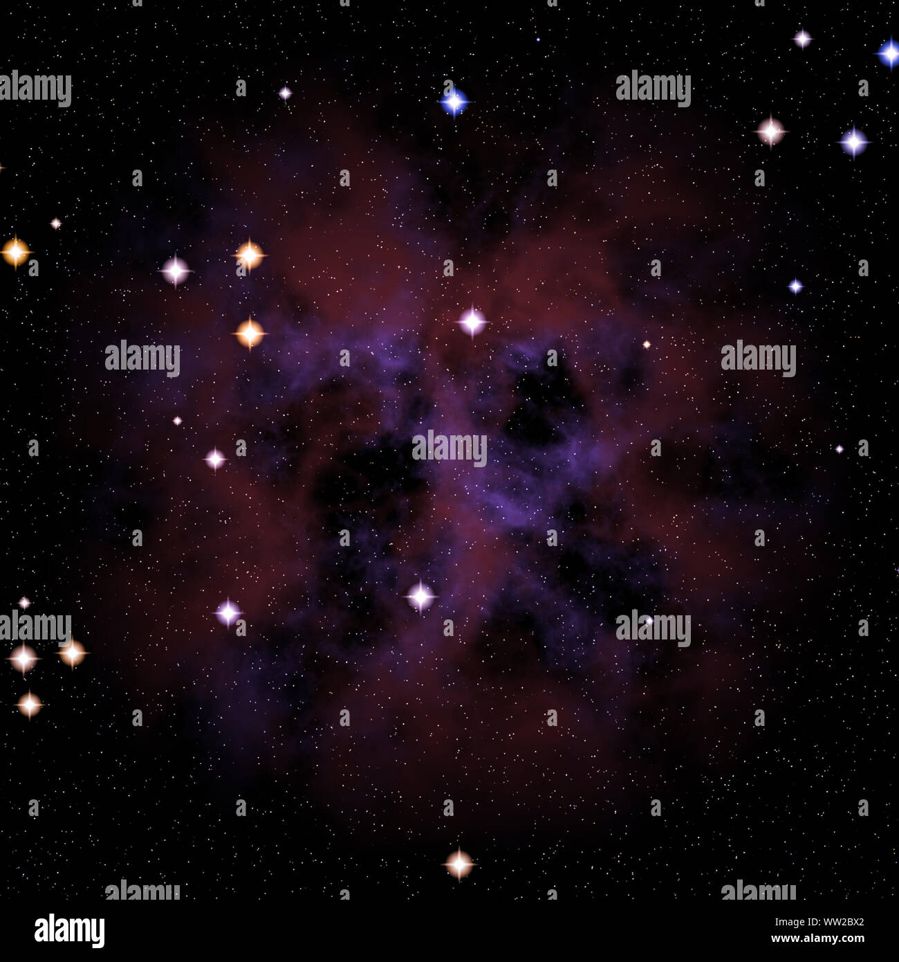Colorful deep space background with nebula and stars Stock Photo - Alamy