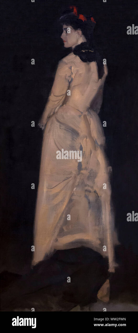 Harmony in Flesh Colour and Black, Mrs Louise Jopling, James Abbott McNeill Whistler, 1877, Stock Photo
