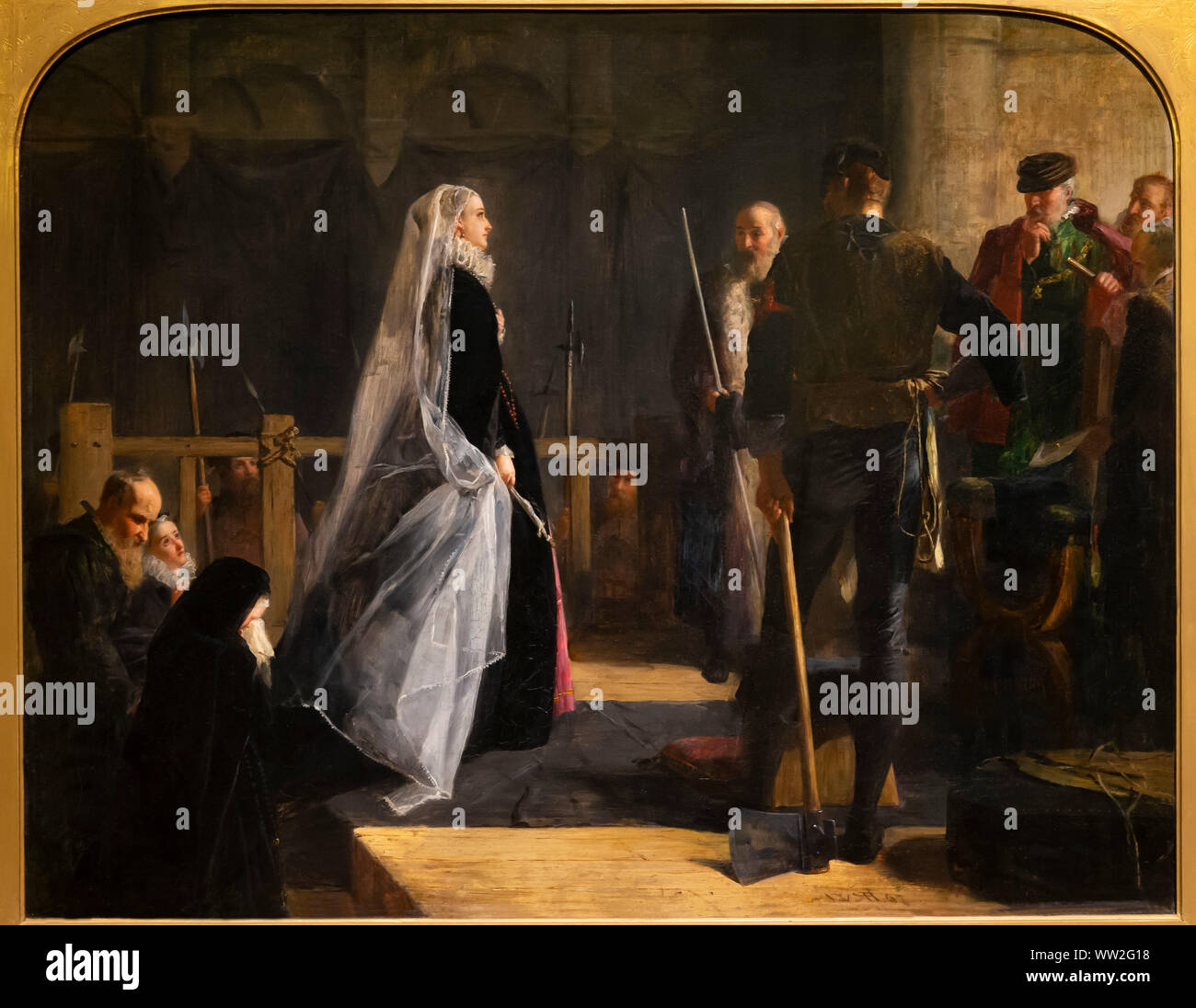 Execution of Mary Queen of Scots, Robert Herdman, 1867, Stock Photo