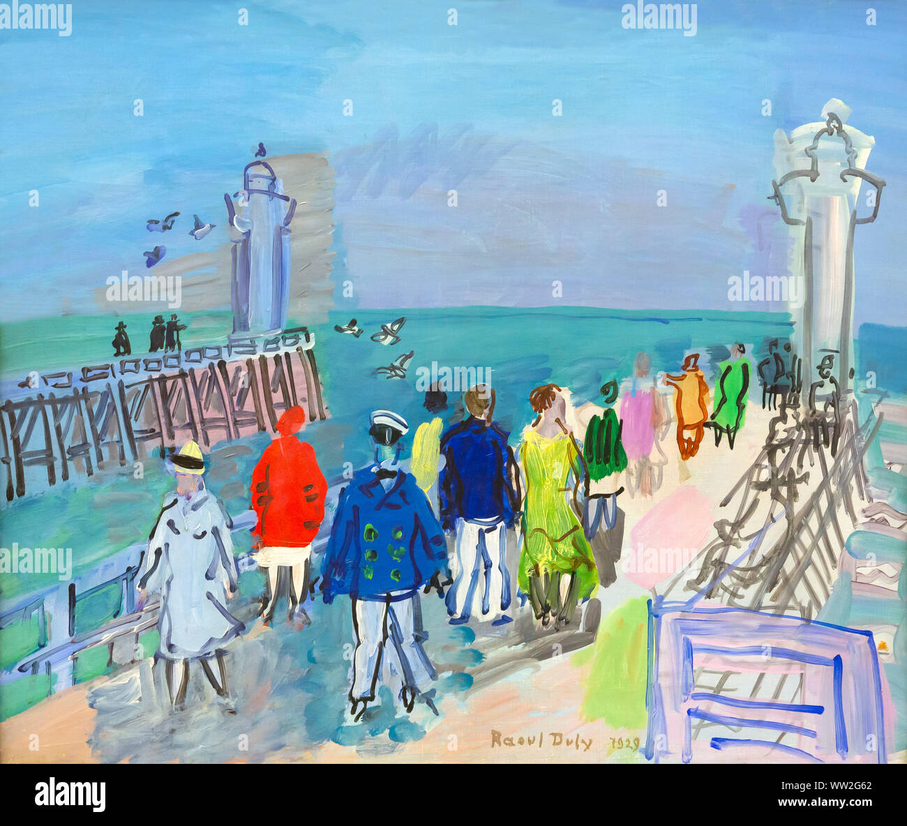 The Jetties of Trouville-Deauville, Raoul Dufy, 1929, Stock Photo
