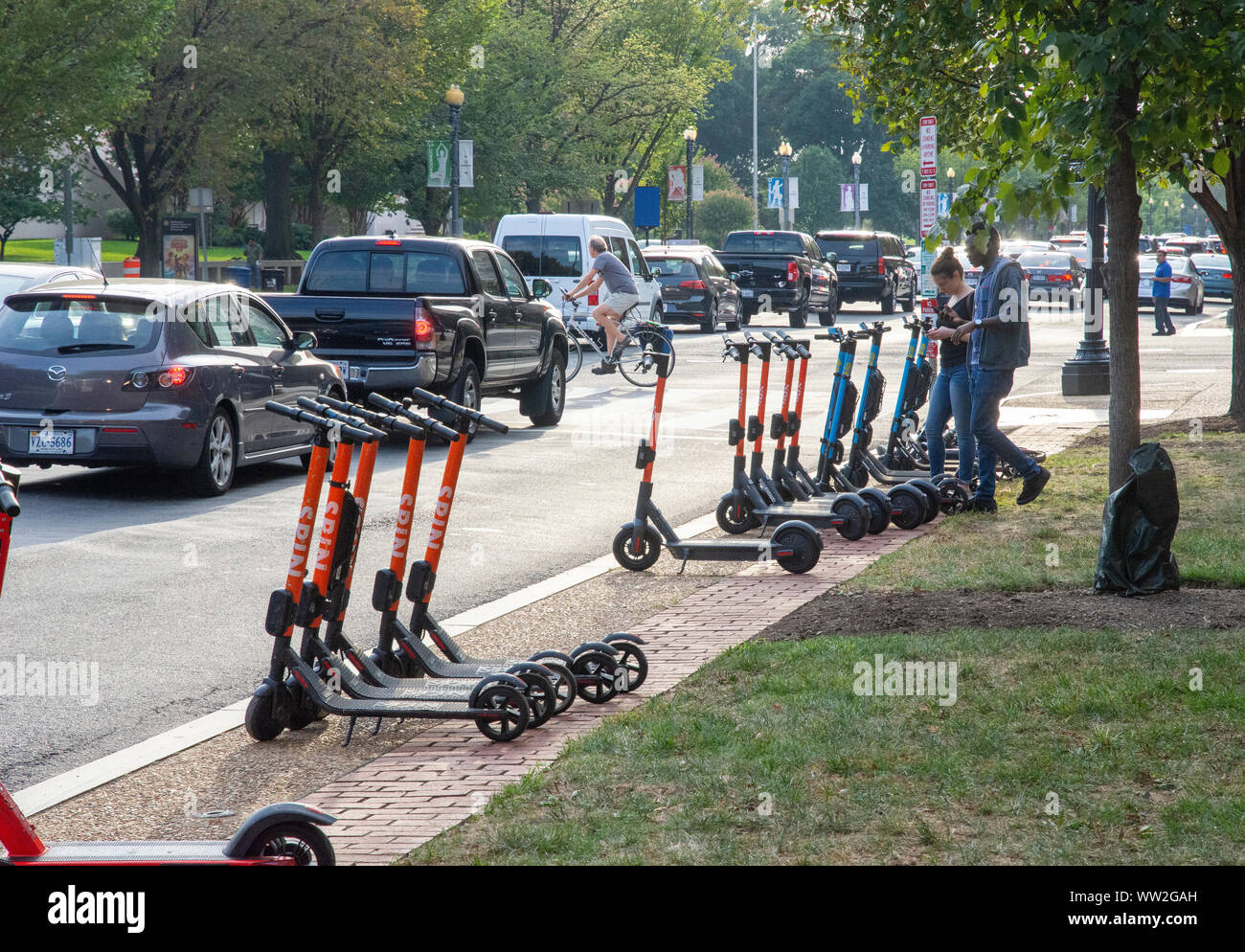 Dockless scooters hires stock photography and images Alamy