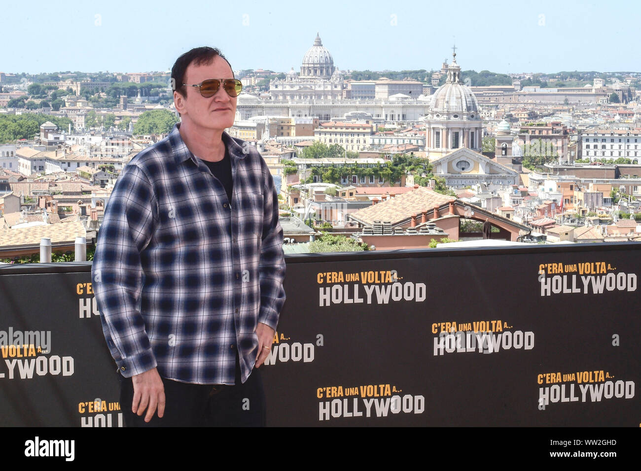 Italy, Rome, August 3, 2019 : Quentin Tarantino attends the photocall of the movie 'Once upon a time in Hollywood'   Photo © Fabio Mazzarella/Sintesi/ Stock Photo