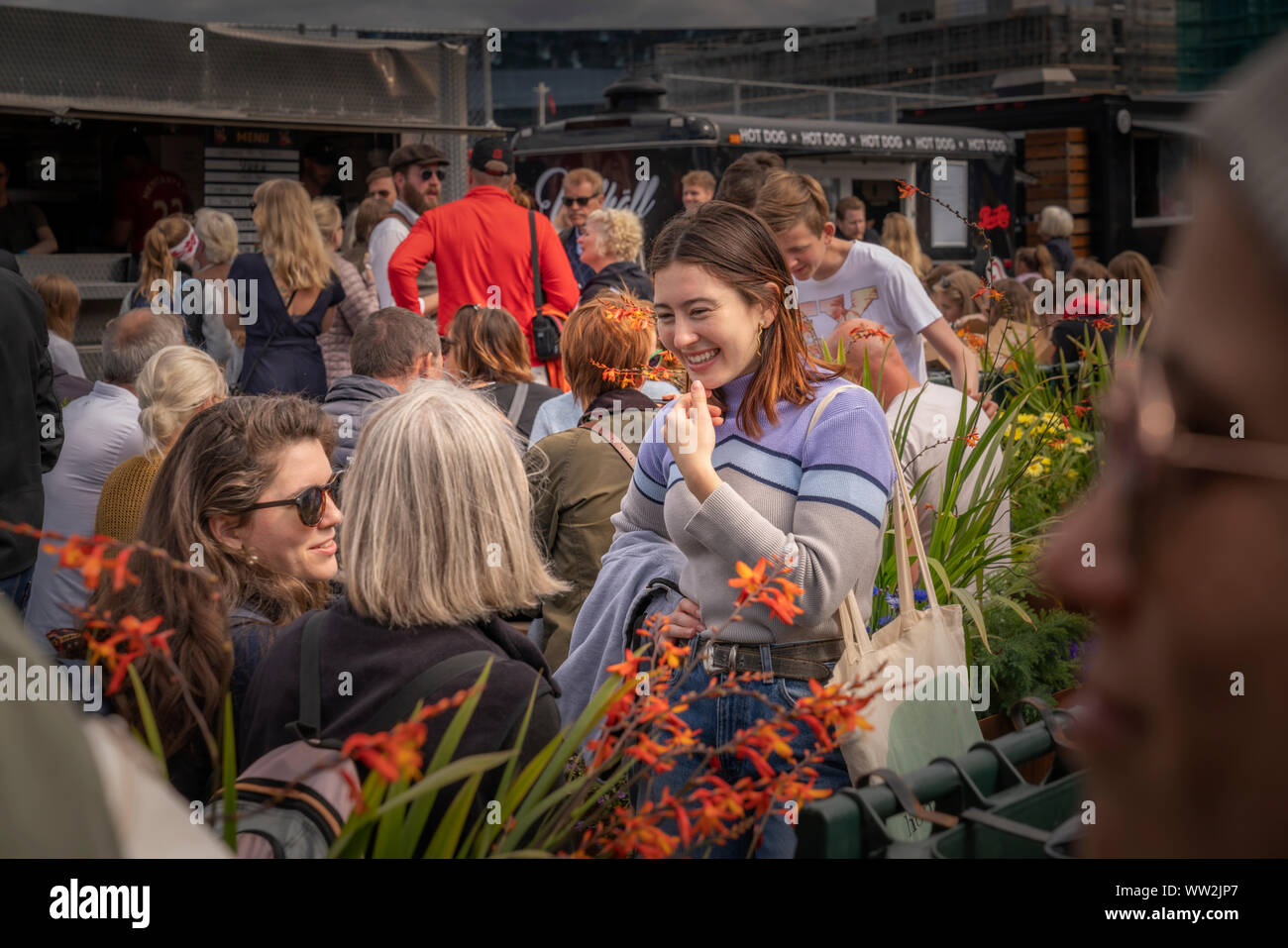 People at Reykjavik Street Food Festival, Reykjavik, Iceland Stock Photo