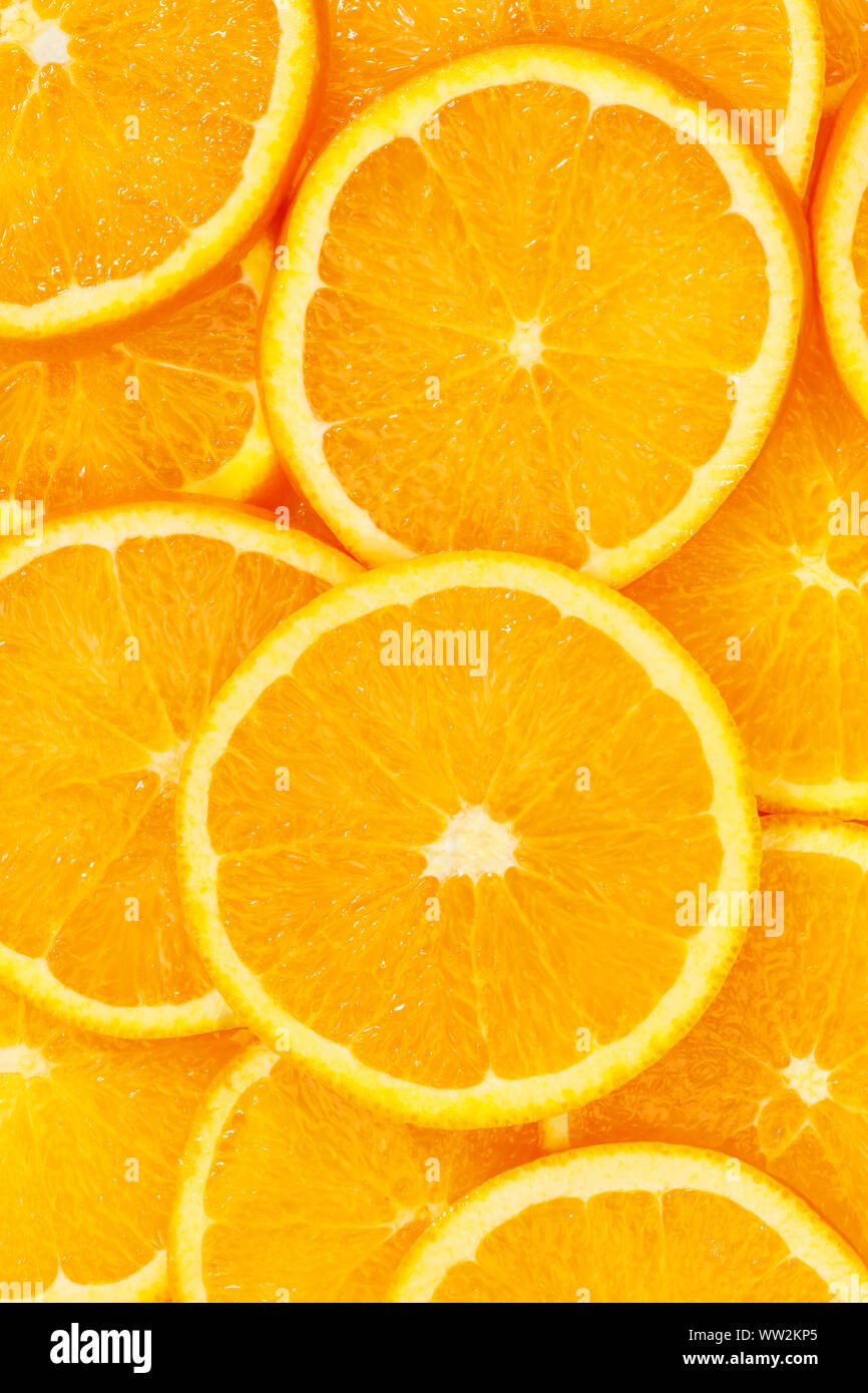 Oranges citrus fruits orange slices collection portrait format food