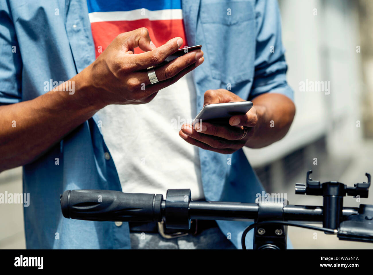 Man Making Online Payment With Credit Card Stock Photo Alamy Man Making Online Payment With Credit Card Stock Photo Alamy