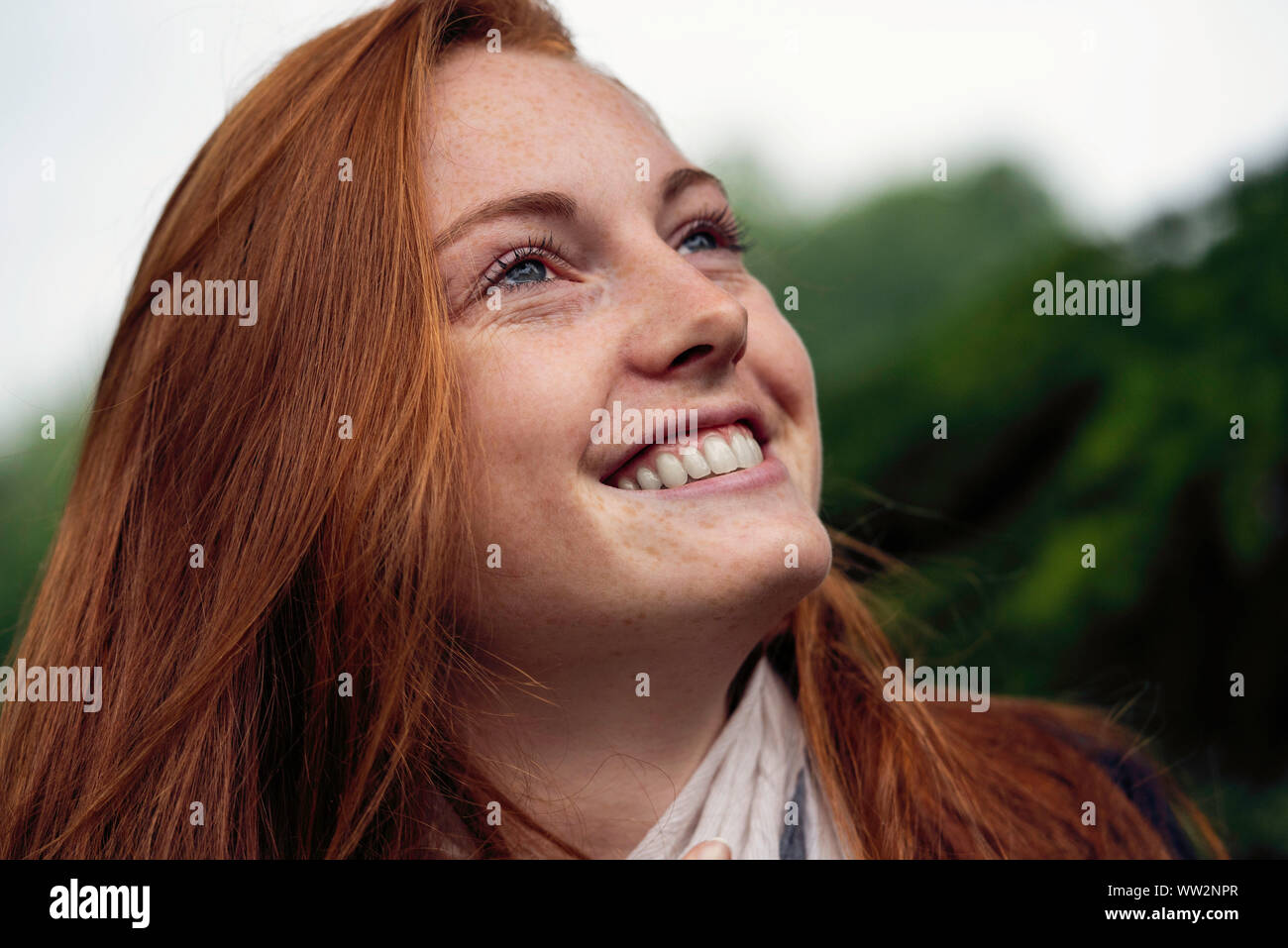 Young woman smiling Stock Photo