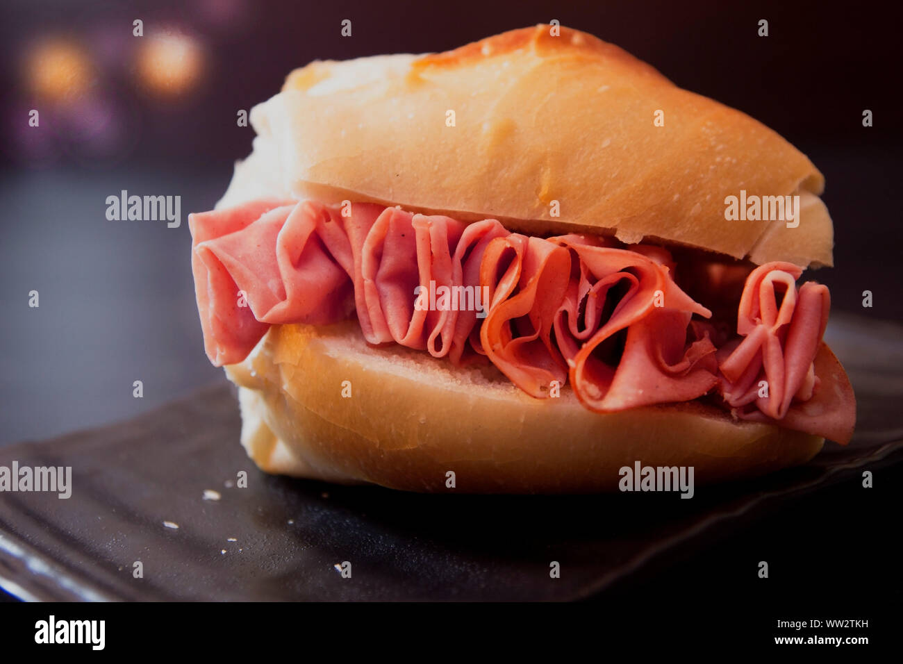 Mortadella sandwich hires stock photography and images Alamy