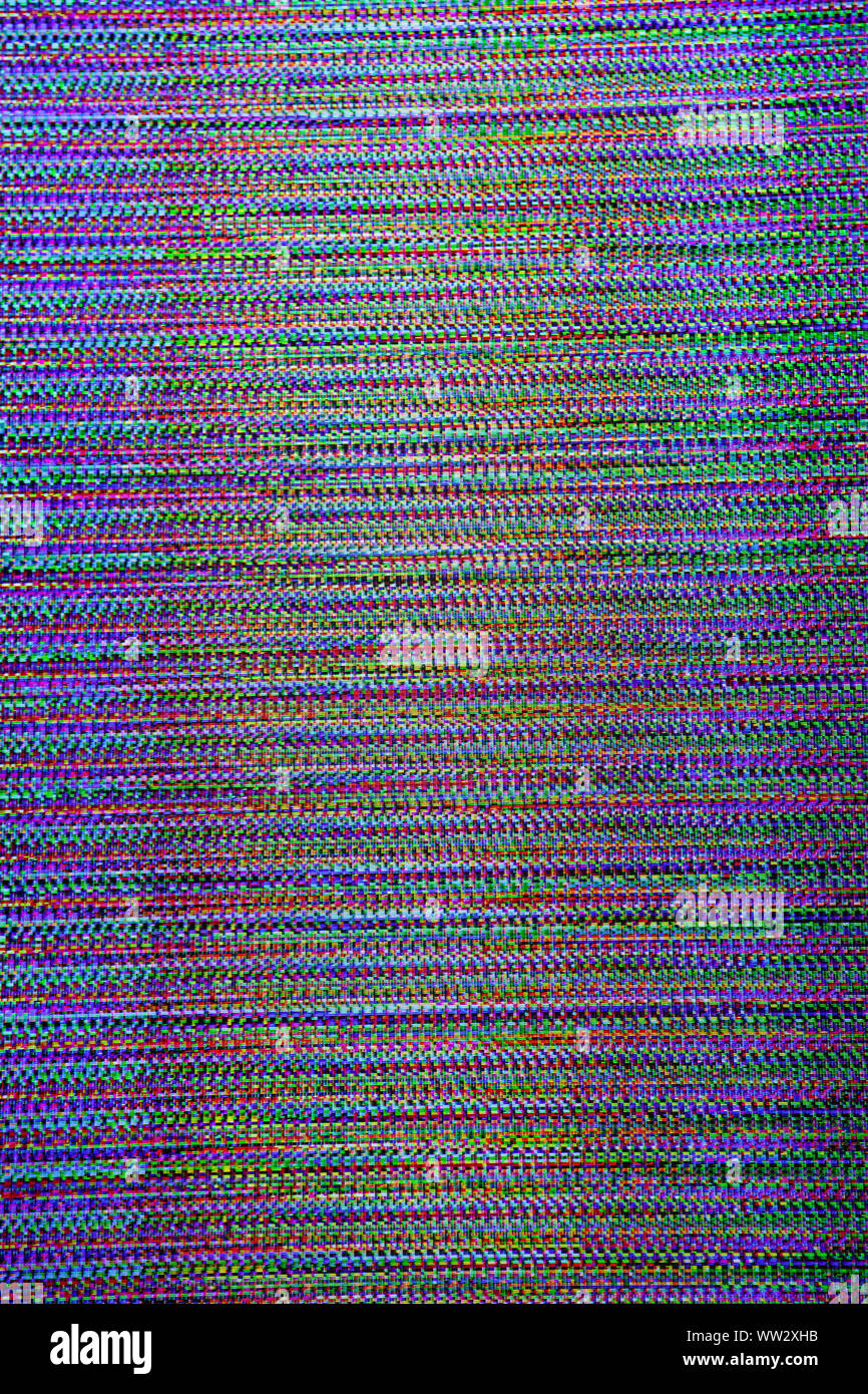 Glitch on Monitor Stock Photo