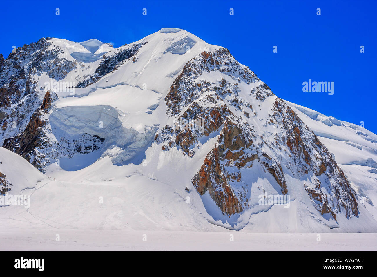 Mont Blanc du Tacul Stock Photo