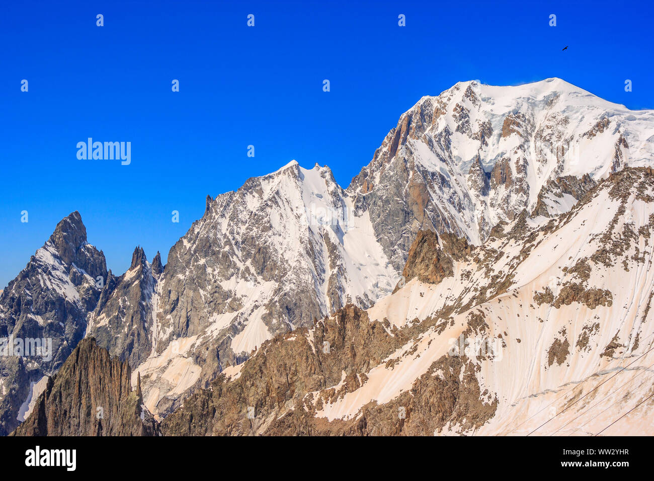 The Mont Blanc as seen from the Torino refuge Stock Photo Alamy