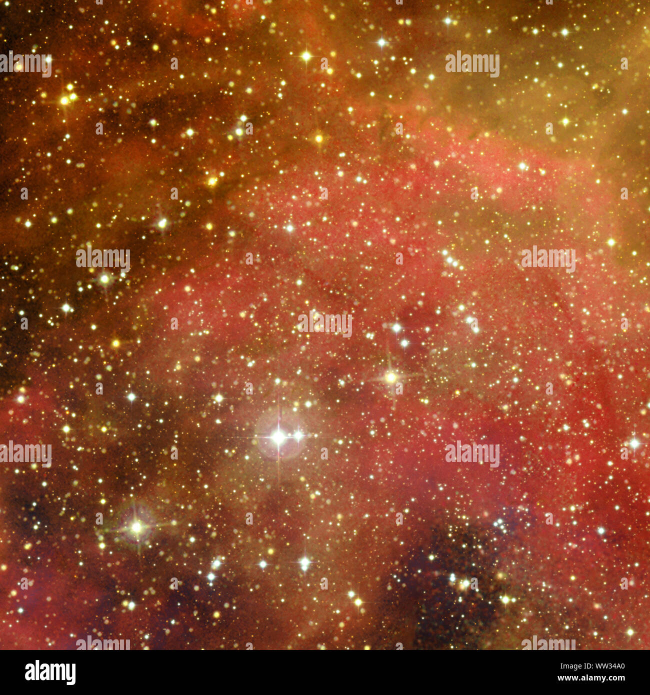 Universe scene with planets, stars and galaxies in outer space ...