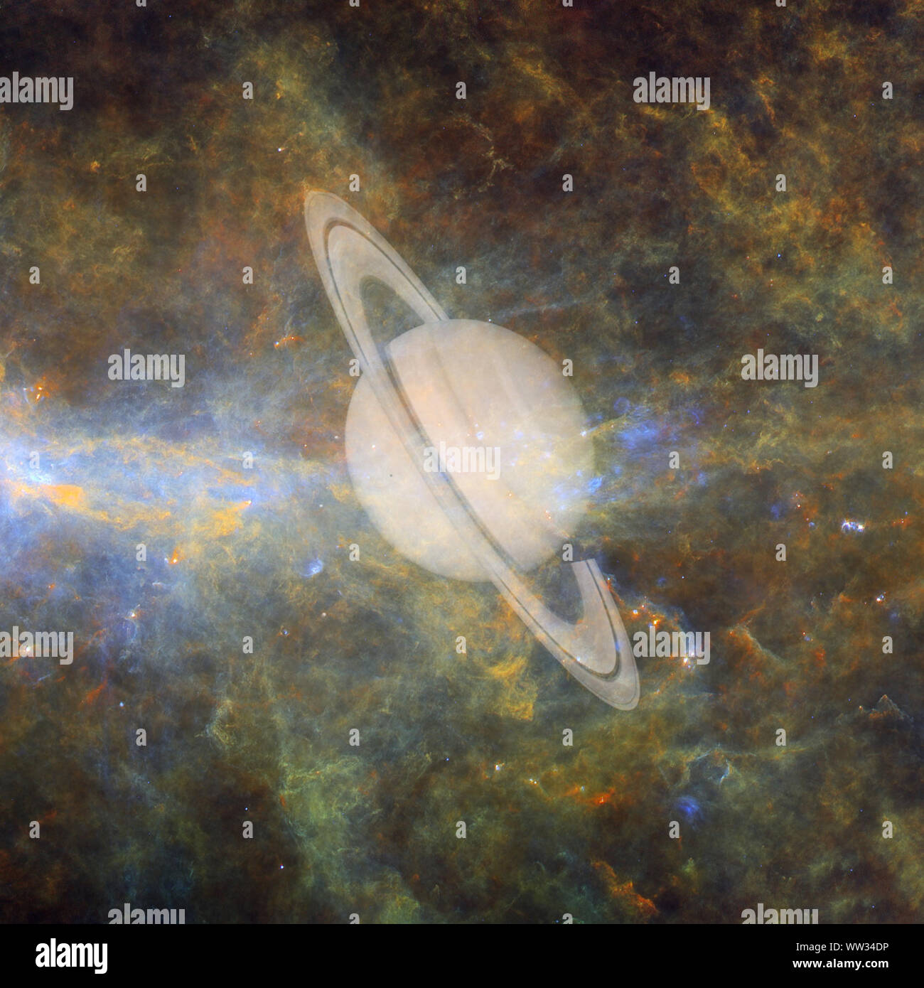 Saturn. Incredibly beautiful planets, galaxies, dark and cold beauty of ...