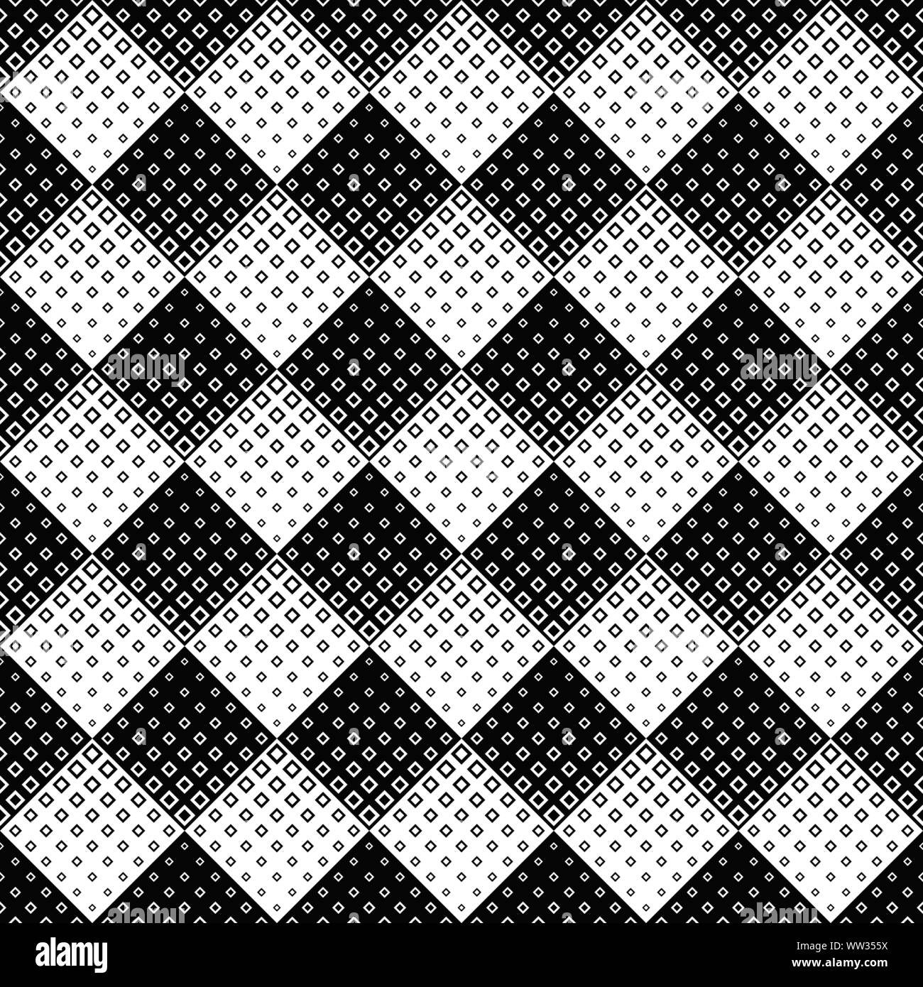 Geometrical seamless monochrome diagonal square pattern background ...